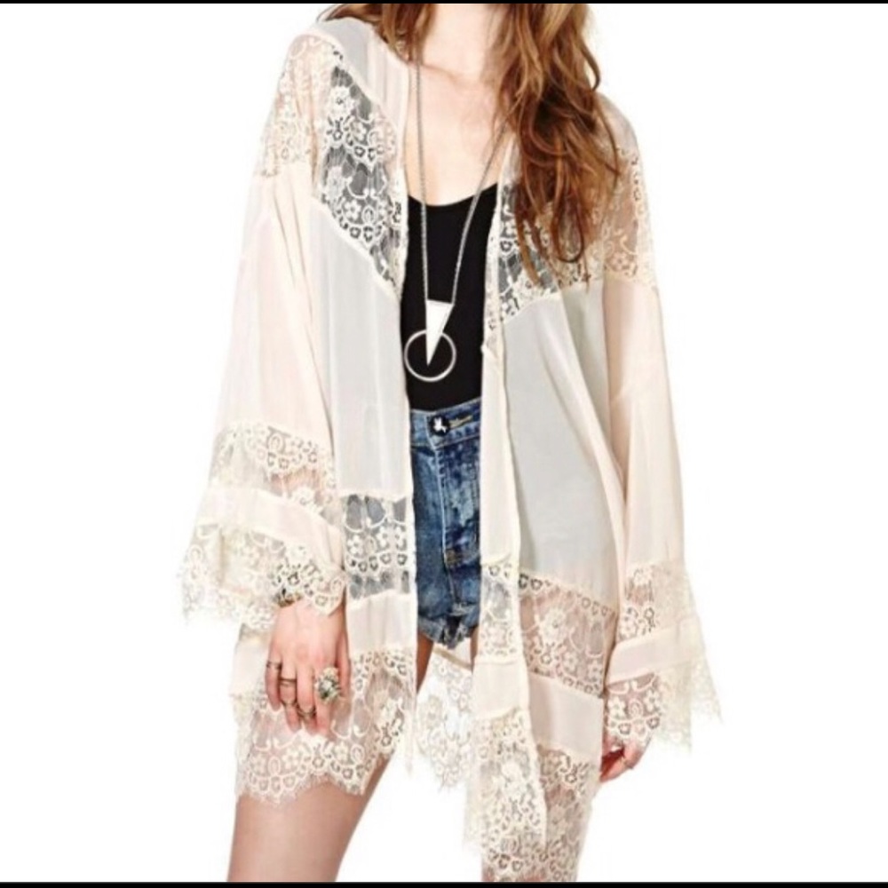 Nasty Gal Beige kimono #774